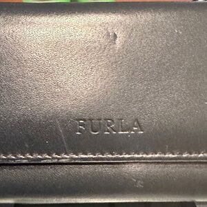 Furla key case navy blue preloved